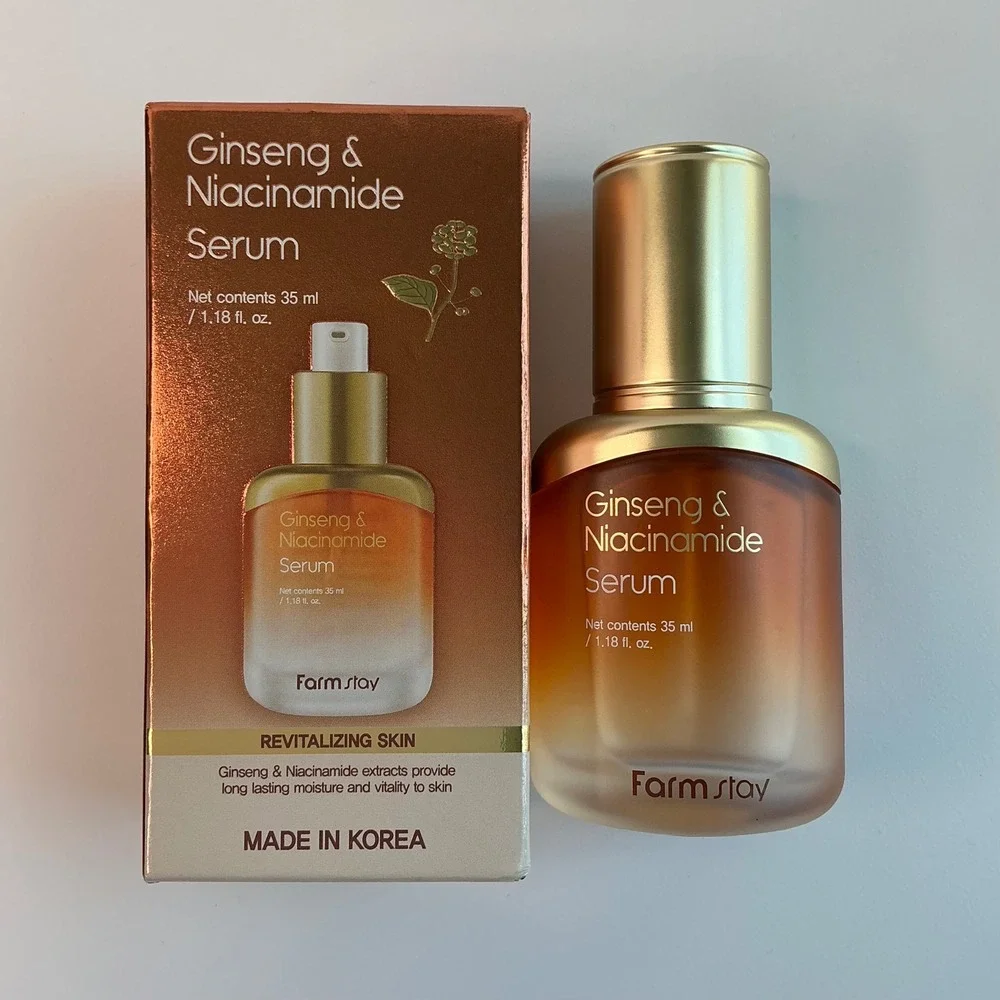 K-Beauty Farmstay Ginseng Niacinamide Skincare Set Toner, Serum & Eye Serum 3pc